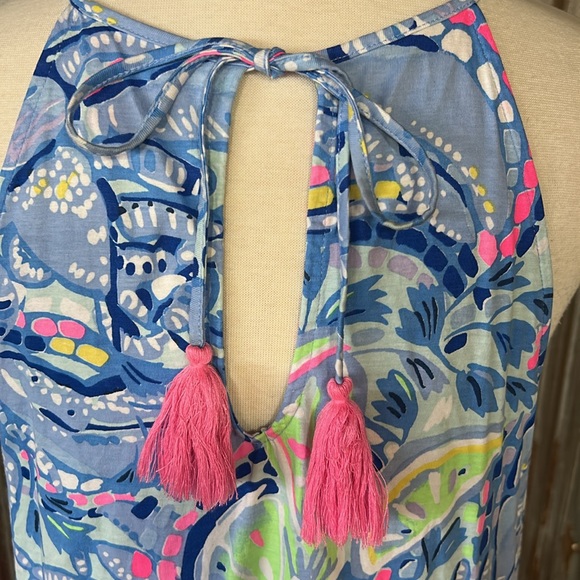 Lilly Pulitzer Blue and Pink Fruit Pattern Dress - Picture 6 of 9